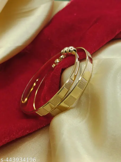 Traditional gold-plated bangles